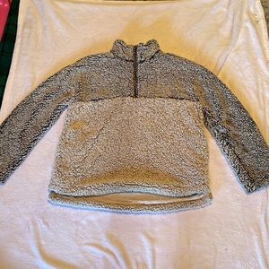 Colorblock 1/4 Zip Sherpa Sweatshirt